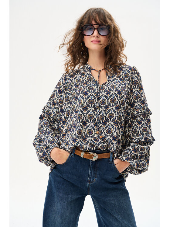 blue shadow blue shadow Bluzka Maddy Granatowy Regular Fit