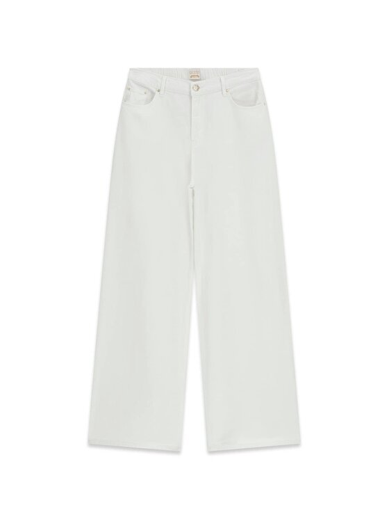 Guess Guess Spodnie materiałowe 183182 Biały Classic Fit