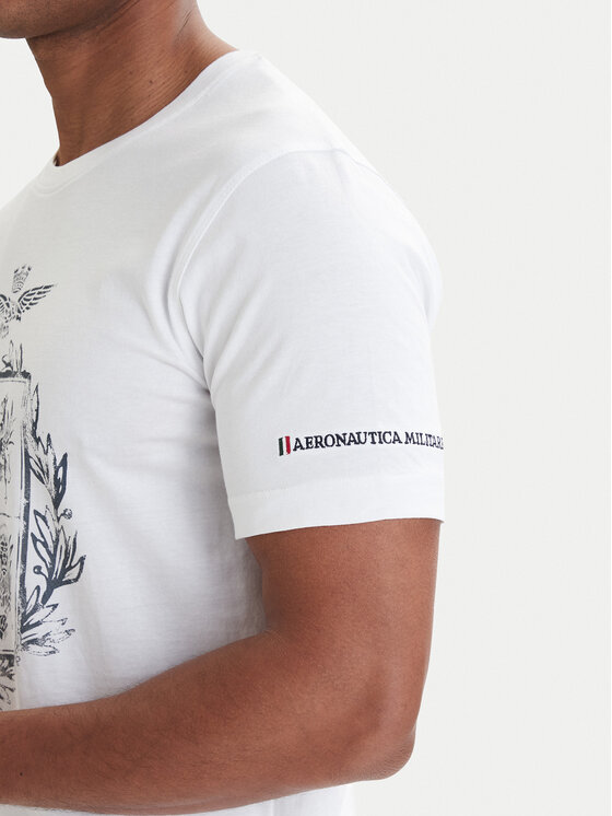 Aeronautica Militare Aeronautica Militare Tričko 261TS2540UJ00727 Biela Regular Fit