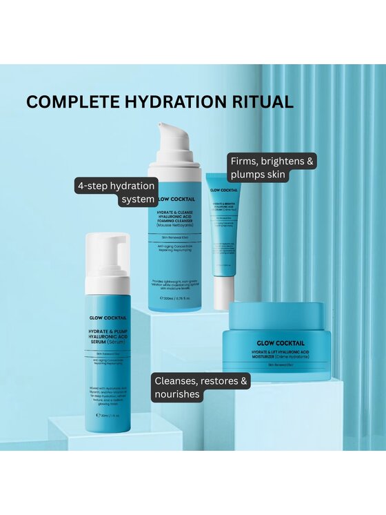 Glow Cocktail Glow Cocktail Zestaw Hyaluronic Hydrate & Lift 4w1 Zestaw do pielęgnacji skóry