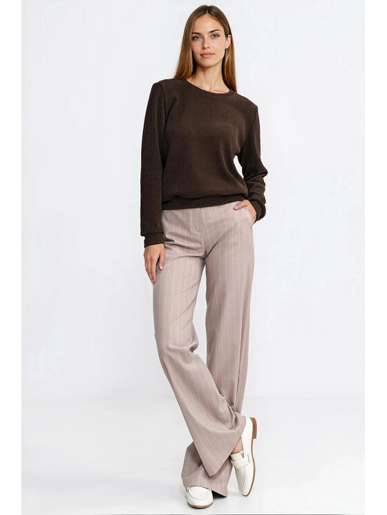 NIFE NIFE Bluza BL13 Brązowy Regular Fit