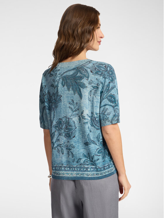 Elena Mirò Elena Mirò T-shirt M608Z000757N0S3 Blu Regular Fit