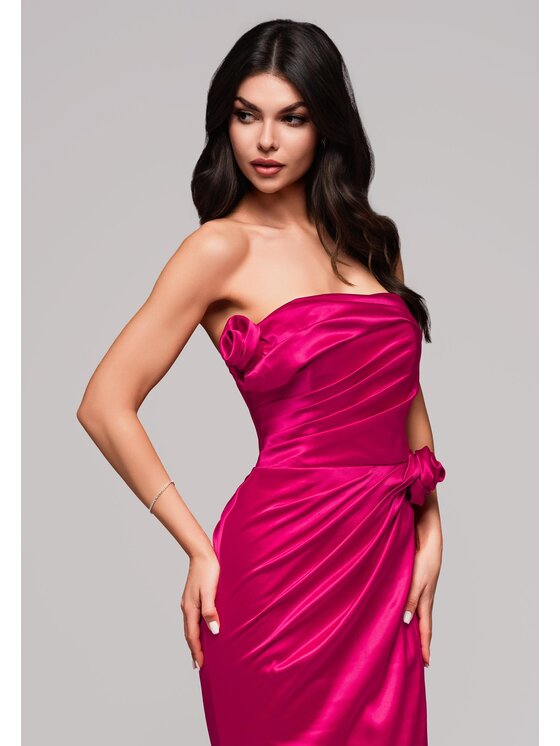 Ombre Ombre Sukienka wieczorowa LA-OM-DLR144 Różowy Regular Fit