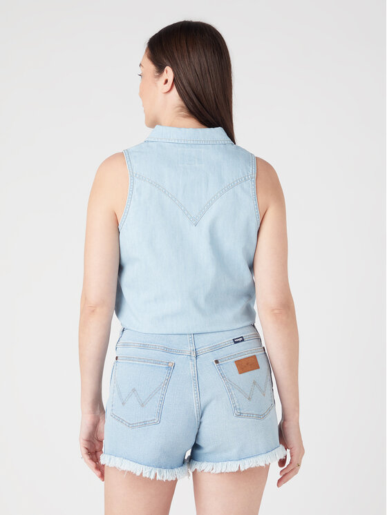 Wrangler Wrangler Top W5WTHWXAZ 112334379 Svijetloplava Regular Fit