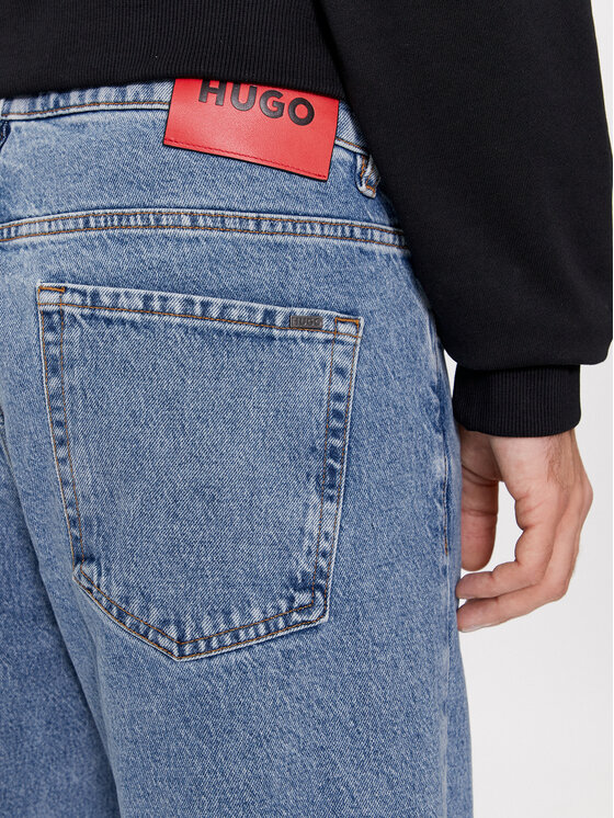 HUGO Hugo Jeansy 50507854 Modrá Loose Fit