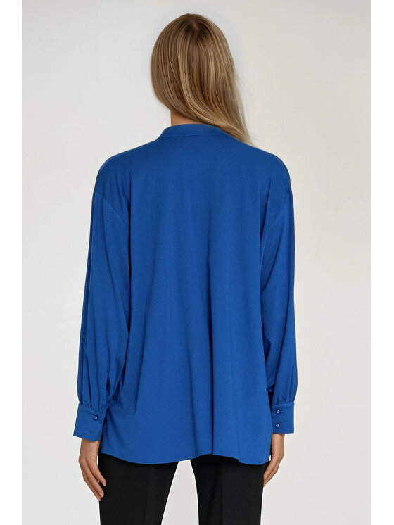 NIFE NIFE Halenka B197 Modrá Oversize