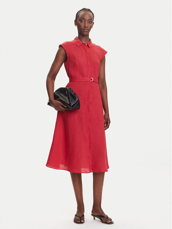 Marella Marella Vestito chemisier Rodesia 2515221262 Rosso Regular Fit