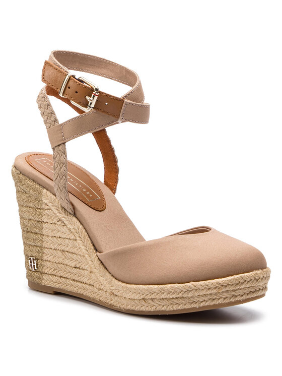 tommy hilfiger closed toe wedges