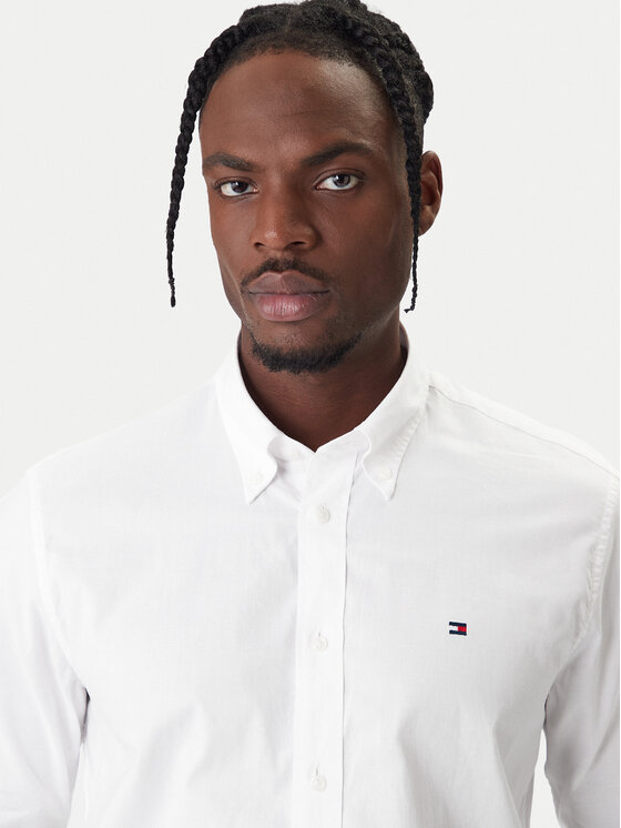 Tommy Hilfiger Tommy Hilfiger Srajca MW0MW40529 Bela Regular Fit