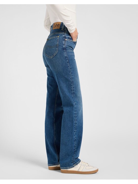 Lee Lee Jeansy RIDER CLASSIC Niebieski Straight Leg