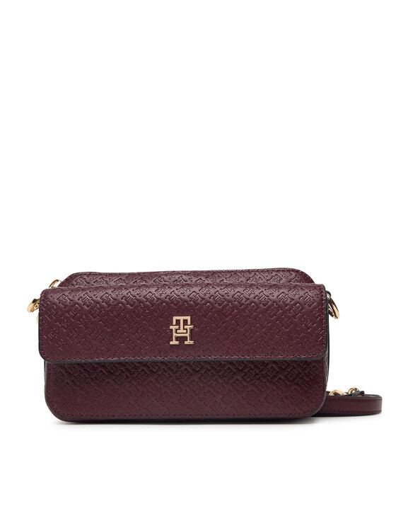 Tommy Hilfiger Tommy Hilfiger Handtasche Th Icon Camera Bag Mono AW0AW18922 Dunkelrot