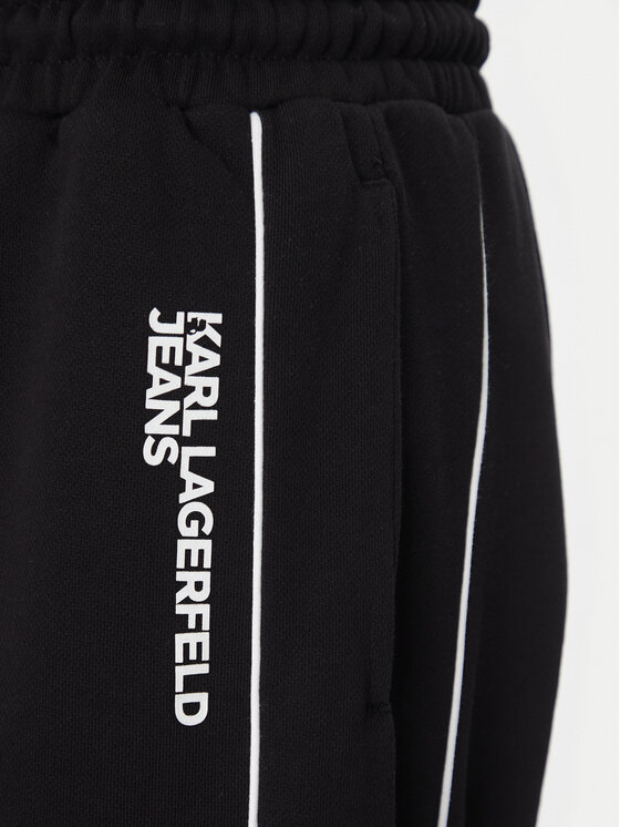 Karl Lagerfeld Jeans Karl Lagerfeld Jeans Teplákové kalhoty A2M10098 Černá Regular Fit