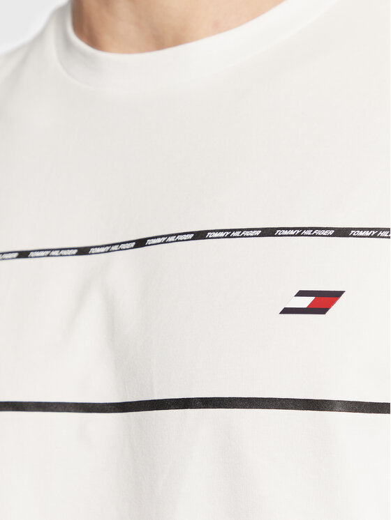 Tommy Hilfiger Tommy Hilfiger Тишърт Piping MW0MW28937 Бял Regular Fit