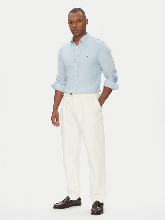 Tommy Hilfiger Tommy Hilfiger Риза MW0MW34602 Светлосиньо Regular Fit
