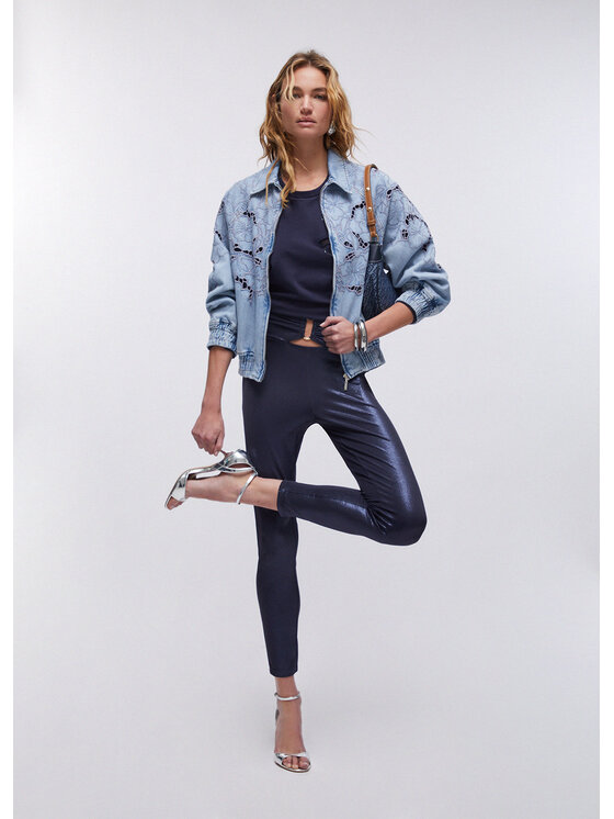Liu Jo Liu Jo Pantaloni di tessuto TA6229J383193924 Celeste Slim Fit