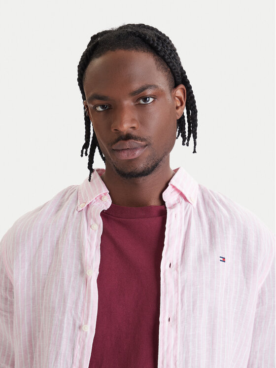 Tommy Hilfiger Tommy Hilfiger Marškiniai Bengal MW0MW42400 Rožinė Regular Fit