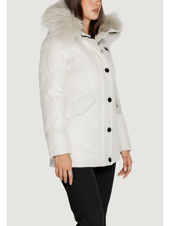 Blauer Blauer Płaszcz IRMA Biały Slim Fit