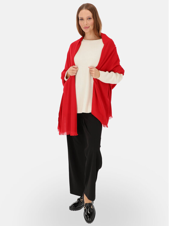 Potis & Verso Potis & Verso Szal GŁADKI Czerwony