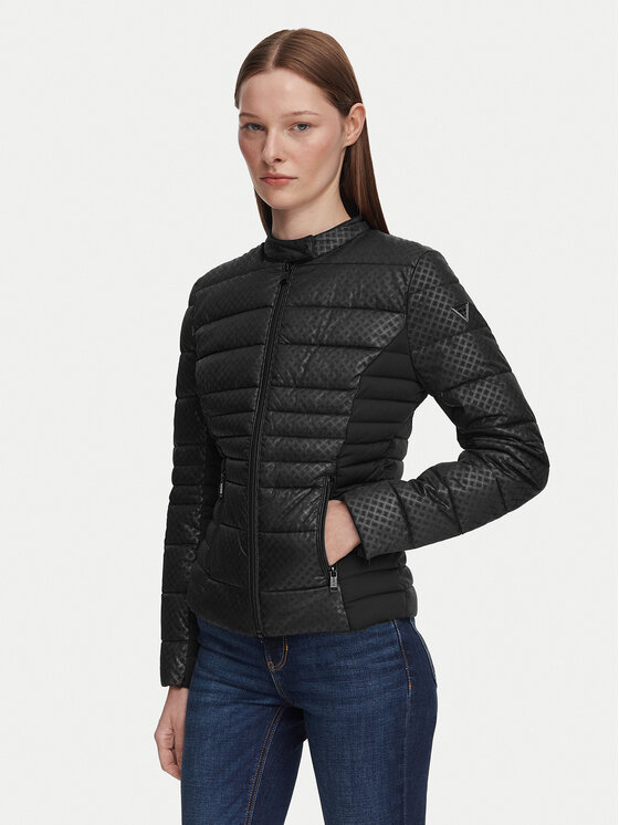 Guess Guess Prechodná bunda W6YL16 W2891 Čierna Slim Fit