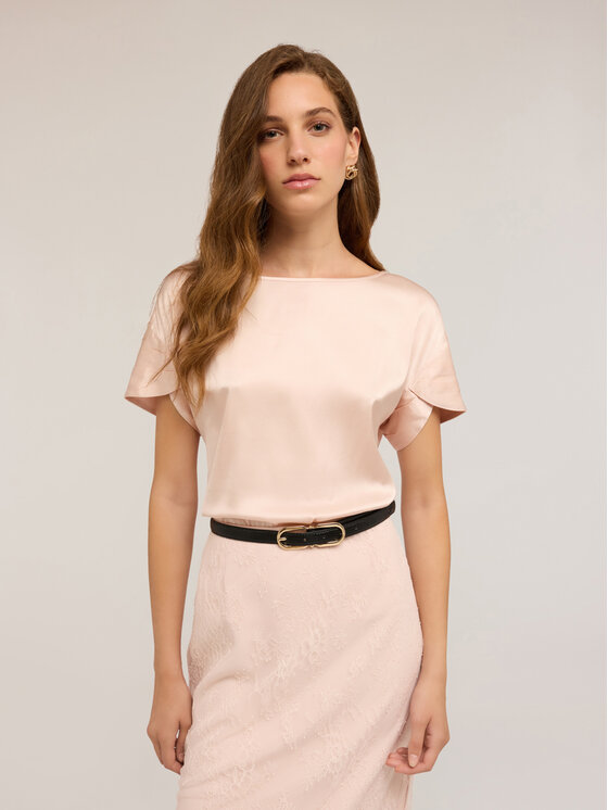 Motivi Motivi Blusa 2794W000736N006 Écru Boxy Fit