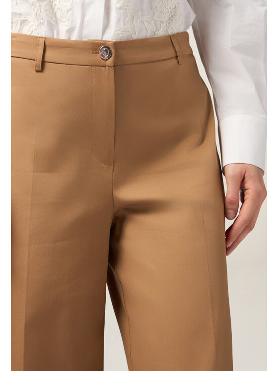 Oltre Oltre Spodnie materiałowe P065R008589N012 Brązowy Baggy Fit