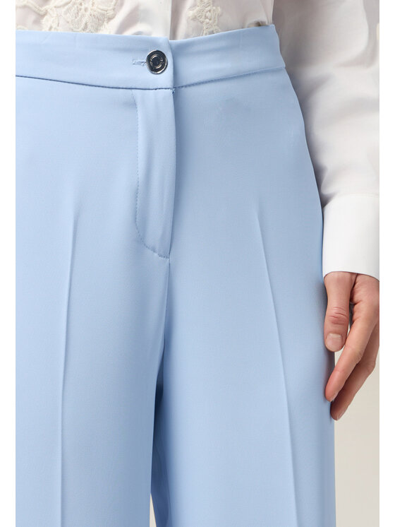 Oltre Oltre Pantaloni di tessuto P041R008511N004 Turchese Baggy Fit