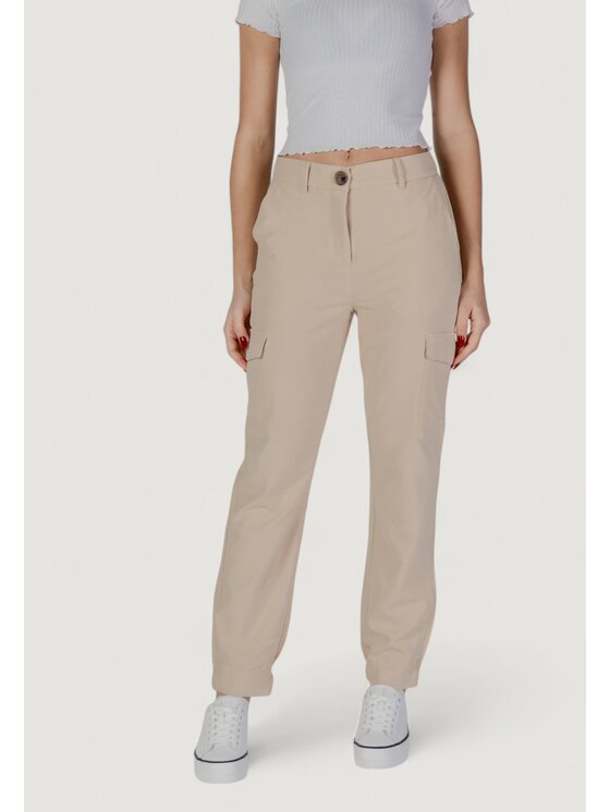 b.young b.young Pantaloni da donna BYDANTA CARGO PANTS Beige Cargo Fit