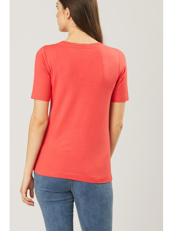 QUIOSQUE QUIOSQUE Bluzka 16-TD-133 Koralowy Regular Fit