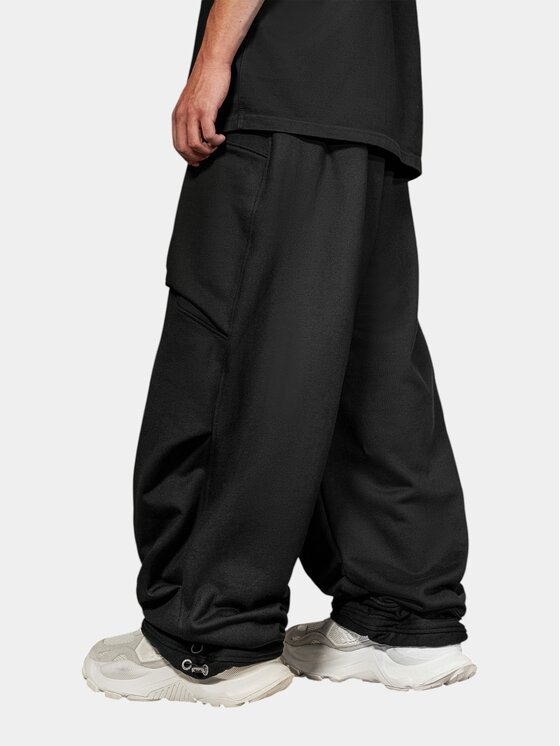 MADE BY SOCIETY MADE BY SOCIETY Spodnie materiałowe CONCRETE - P17571 Czarny Basic Fit