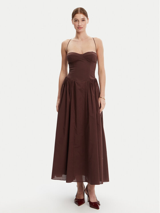 BARDOT BARDOT Sukienka wieczorowa 59786DB Brązowy Regular Fit