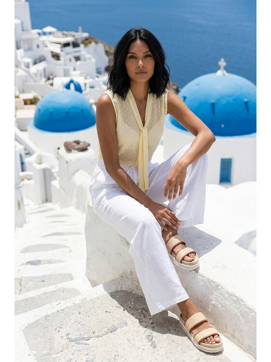 FIGL FIGL Blúzka M1368 Žltá Regular Fit