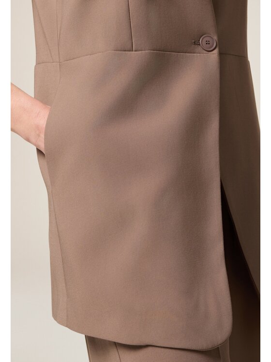 Oltre Oltre Marynarka L022R000027N022 Brązowy Baggy Fit