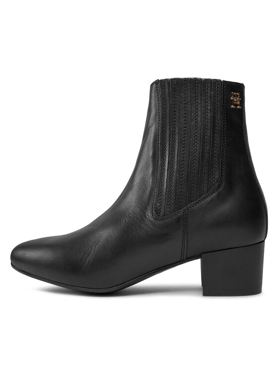 Tommy Hilfiger Tommy Hilfiger Botine Essential Leather Boot FW0FW07759 Negru