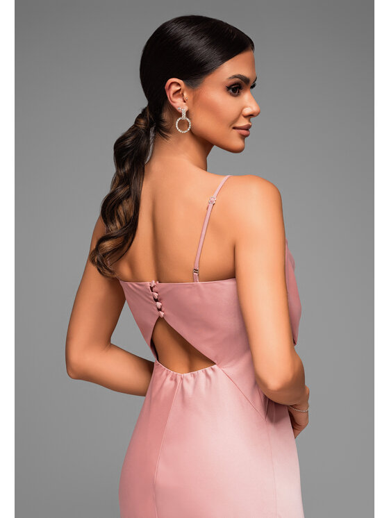 Ombre Ombre Sukienka wieczorowa LA-OM-DLR071 Różowy Regular Fit