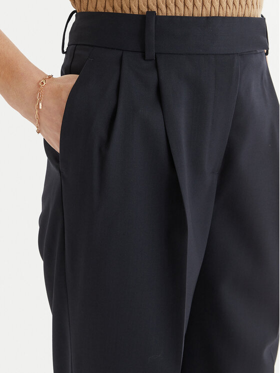 Tommy Hilfiger Tommy Hilfiger Текстилни панталони Timeless WW0WW48352 Тъмносин Straight Fit