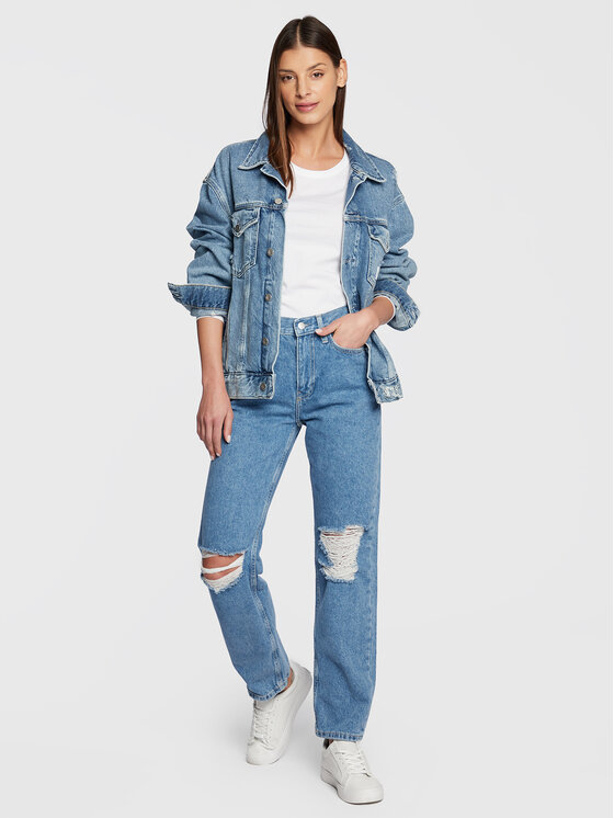 Calvin Klein Calvin Klein Blūze Smooth K20K205337 Balts Regular Fit