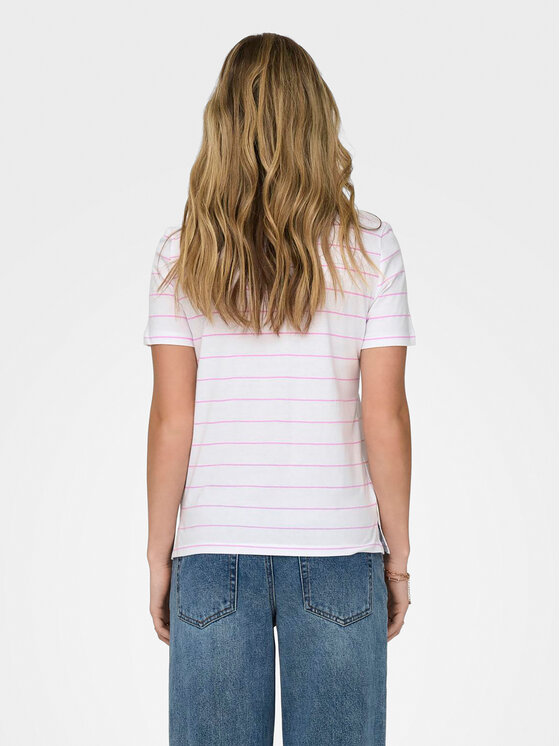 ONLY ONLY Tricou Kita 15316574 Alb Regular Fit
