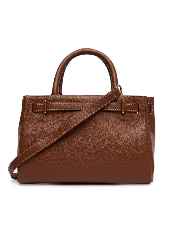 Tommy Hilfiger Tommy Hilfiger Geantă American Icon Mini Tote Leather AW0AW17926 Maro