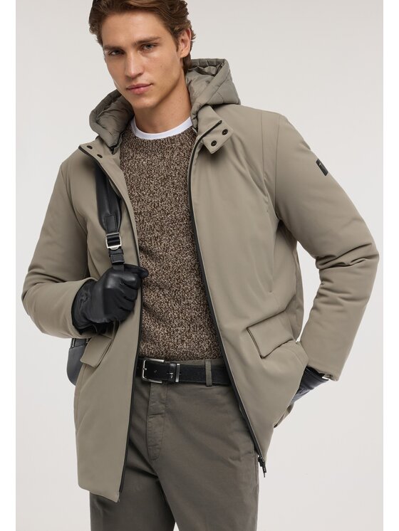 Trussardi Trussardi Płaszcz zimowy 8011M000037N0C1 Kremowy Regular Fit