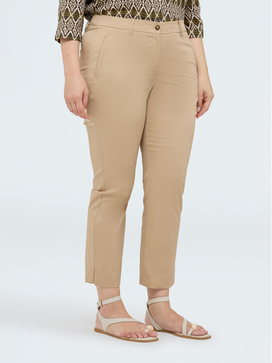 Fiorella Rubino Fiorella Rubino Pantaloni di tessuto P718L002568N002 Crema Regular Fit