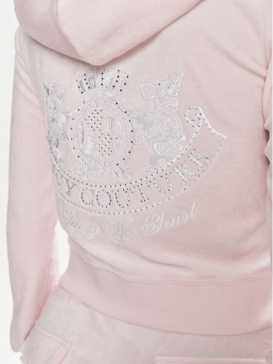 Juicy Couture Juicy Couture Pulóver Heritage Dog JCBAS223813 Rózsaszín Slim Fit