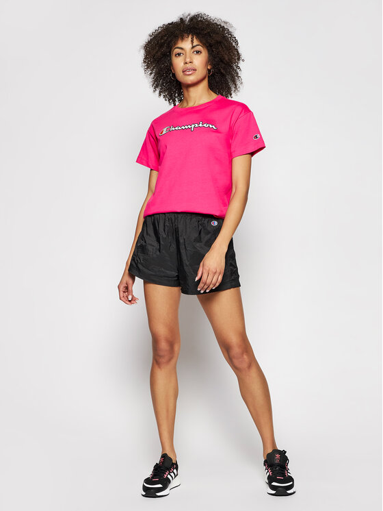 T-shirt Vintage Script Logo Crew Neck 112650 Rosa