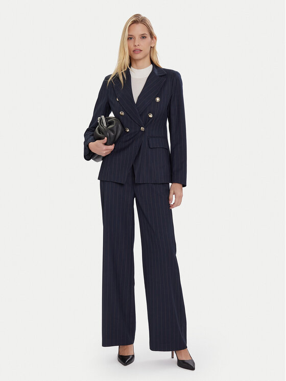 Maryley Maryley Текстилни панталони 25IB598/M17/35BL Тъмносин Regular Fit