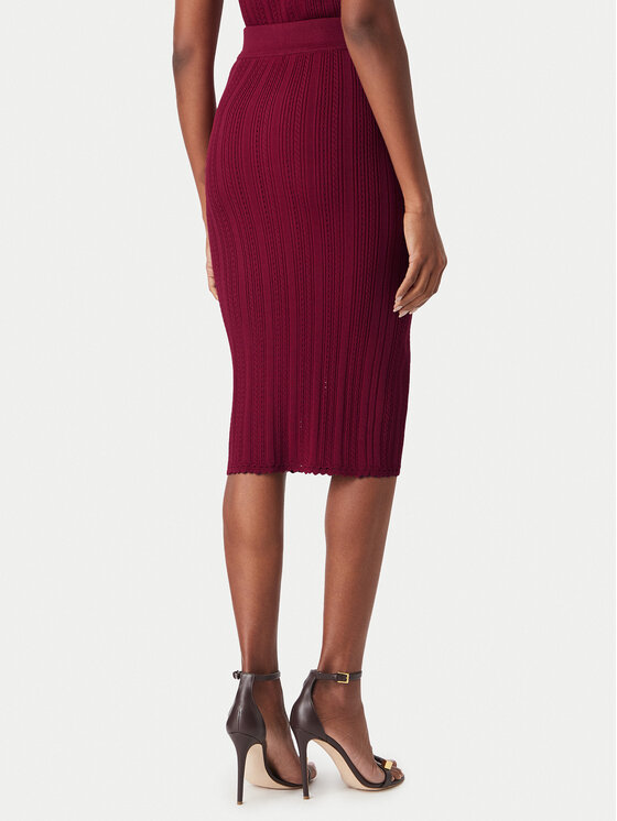 Guess Guess Spódnica ołówkowa W6YD23 Z0974 Bordowy Slim Fit