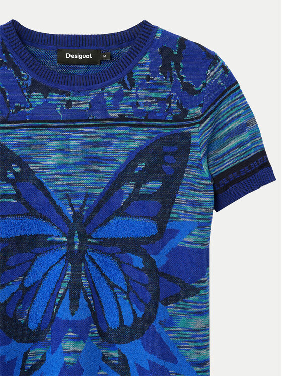 Desigual Desigual Pullover Butterfly 24WWTK08 Blau Regular Fit