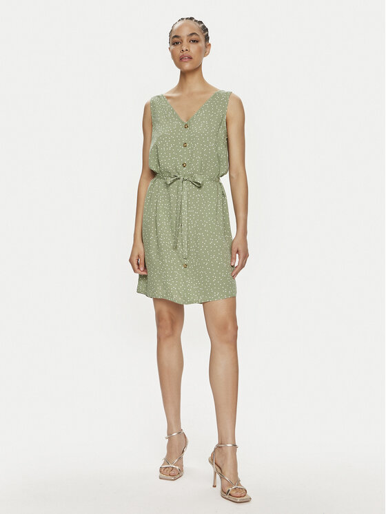 Vero Moda Vero Moda Sukienka letnia Bumpy 10286519 Zielony Regular Fit