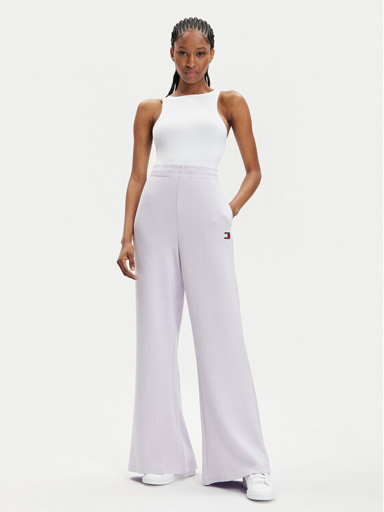 Tommy Jeans Tommy Jeans Spodnji del trenirke DW0DW17312 Vijolična Wide Leg
