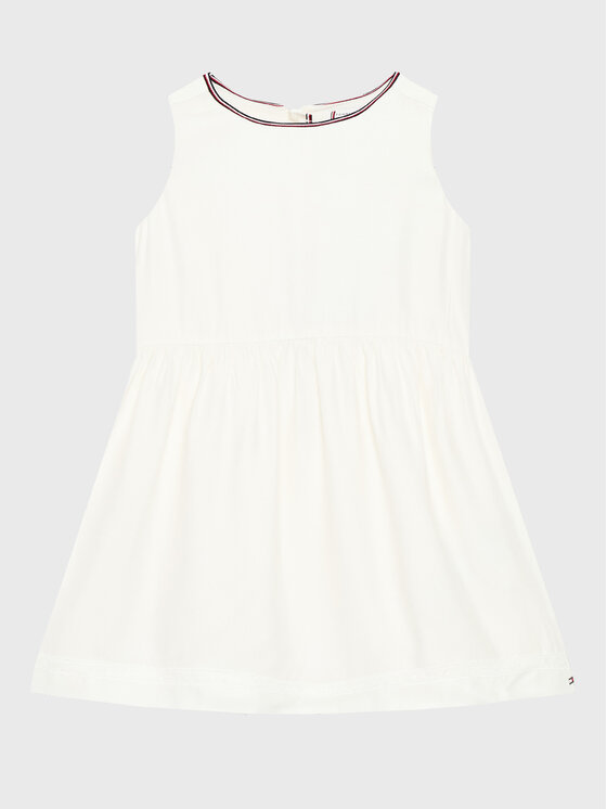 Tommy Hilfiger Vsakodnevna obleka Ceremonial KG0KG07020 M Écru Regular Fit