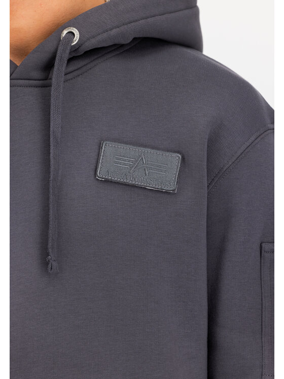 Alpha Industries Alpha Industries Bluza Red Stripe Hoodie Szary Regular Fit