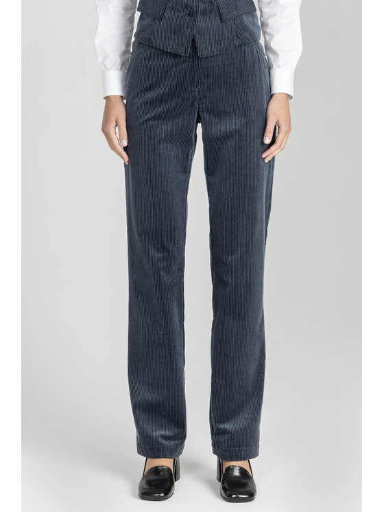 Deni Cler Milano Deni Cler Milano Spodnie materiałowe W-DC-5269-E5-D7-58-1 Granatowy Regular Fit